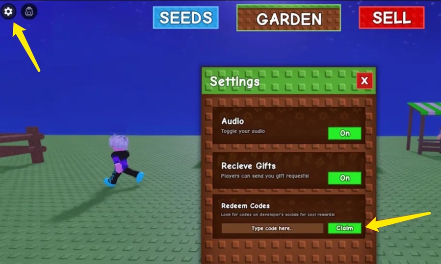 How to redeem Grow a Garden codes